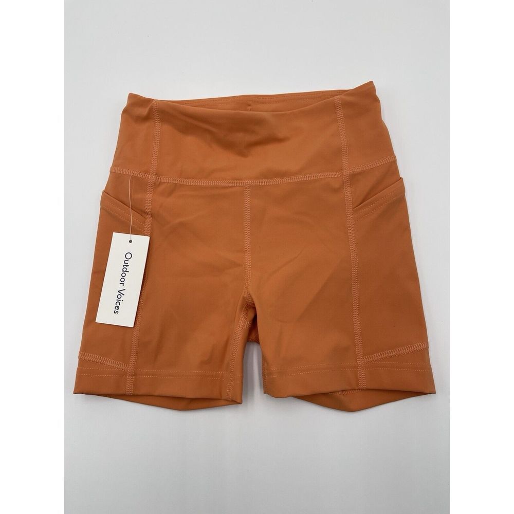 Outdoor‎ Voices Zoom Biker Shorts Size XXS Sunstone Orange Athletic 3.5"